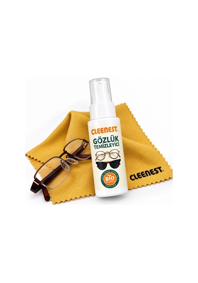 Cleenest Gözlük Ve Ekran Temizleme Seti 50 Ml Nazik Solüsyon & Yumuşak 15 X 18 Cm Kaşmir Mikrofiber Bez İle Iş