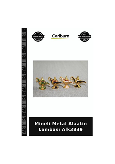 Özel Üretim Dekoratif Hediyelik Stil Sahibi Aksesuar Mineli Metal Alaatin Lambası Alk3839