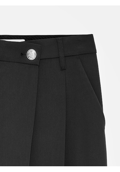 Dilvin 72703 Kruvaze Bel Detaylı Pantolon-siyah