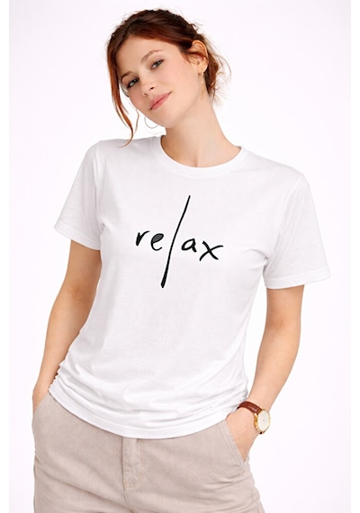Nevermind Kadın Tişört Basic Minimal Baskılı Relax Yazılı Günlük Rahat Pamu Beyaz Nevermind Kadın Tişört Basic Minimal Baskılı Relax Yazılı Günlük Rahat Pamu Beyaz