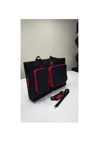 Prime 4+ Setup İçin Çanta Soft Case Kılıf. 2 Cepli Kırmızı Siyah.