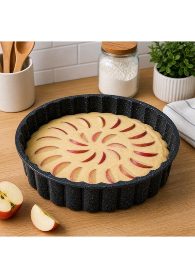 Orret Home 26 Cm Granit Döküm Kek Kalıbı Yapışmaz Kaplama Eşit Isı Dağılımı Sağlayan Fırın Uyumlu Kek Ve Diğer