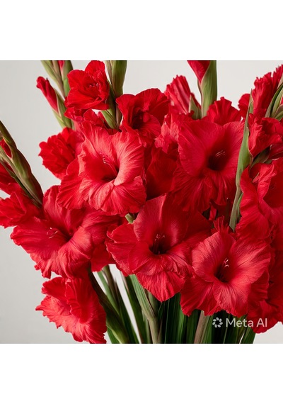 5 Adet Kırmızı Glayöl Swan Gladiolus Çiçeği Soğanı