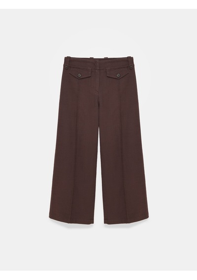 Dilvin 72711 %100 Pamuk Culotte Pantolon-kahve