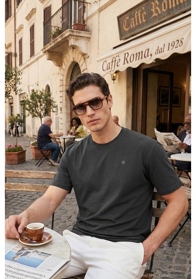 Buratti Erkek T Shirt 5904028 Antrasit Antrasit