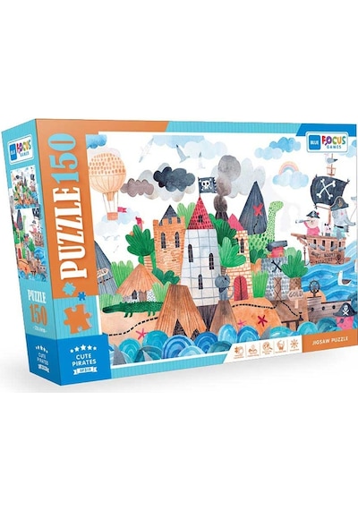 Blue Focus Cute Pirates Sevimli Korsanlar 150 Parça Puzzle Bf319
