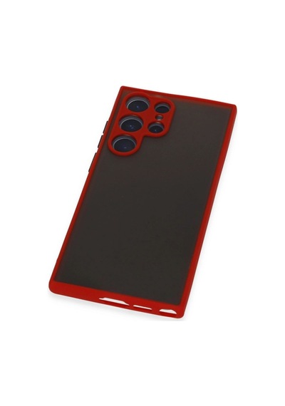Samsung Uyumlu  Galaxy S22 Ultra Kılıf Montreal Silikon Kapak - Kırmızı Çok Renkli