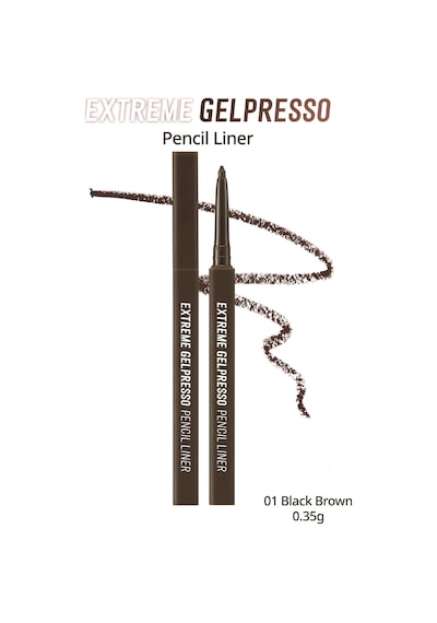Clio Extreme Gelpresso Pencil Liner 01 Black Brown