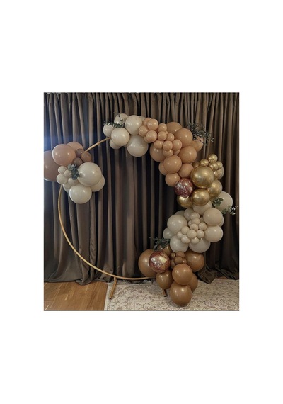 Krom Gold Pastel Karamel Çöl Kumu Ve Deniz Kumu Balon Zinciri 100 Adet Mix