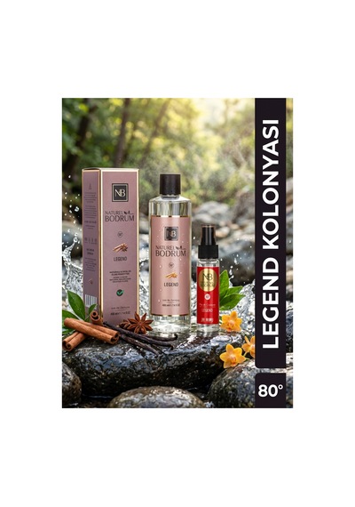 Legend Kolonya İkili Set 400 Ml Dökmeli + 60 Ml Sprey Cep Boy %80 Alkollü