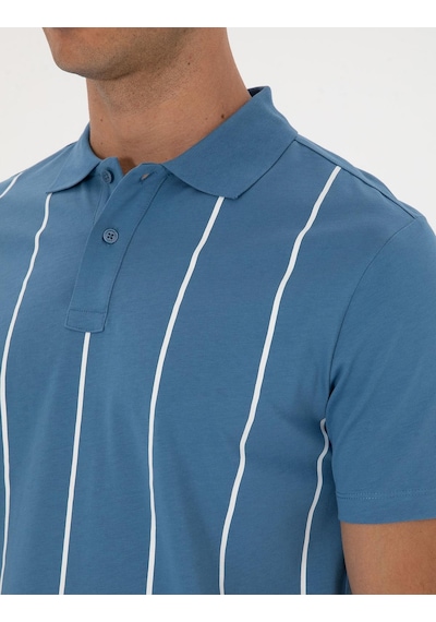 Pierre Cardin Erkek Mavi Tişört 50310158-vr036 Mavi
