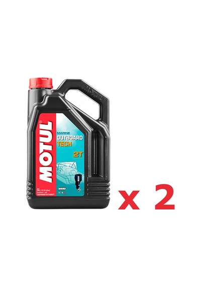 Motul Marine Outboard Tech 2t 2 Zamanlı Tekne Motor Yağı 5 L 2 Adet