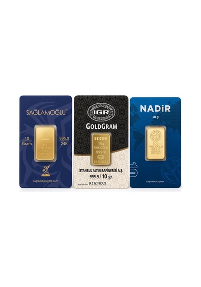 10 Gram Külçe Altın 24 Ayar 995,0 / 999,9 Saflık Rafineri Ambalajlı, Seri Numaralı