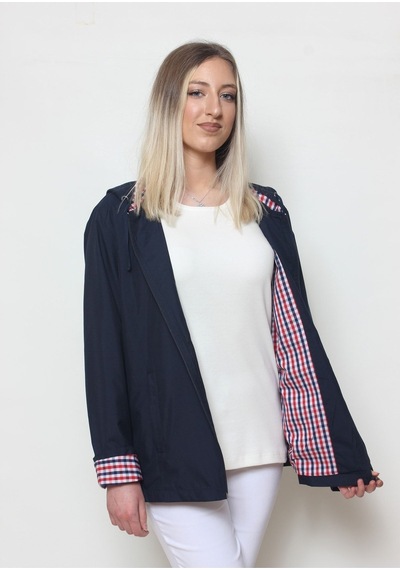 CottonCool Kadın Su Geçirmez Yağmurluk Rüzgarlık Lacivert
