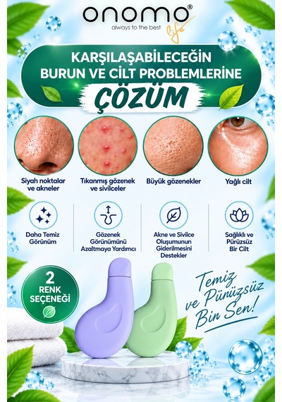 Life Siyah Nokta Temizleme Aparatı Cilt Gözenek Temizleyici Yeşil / Mor