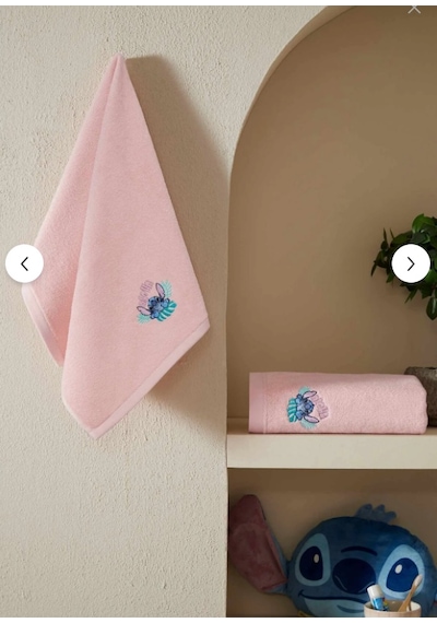 Özdilek Stitch Disney Lisanslı 2'li Havlu Set Pembe