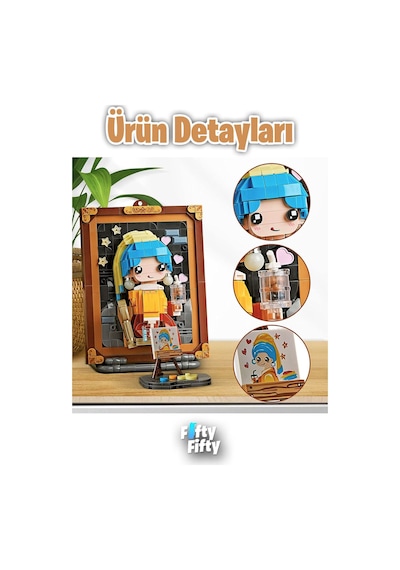 Loz Creative Serisi Şövale Figürlü Ve Tablo 676 Parça Oyuncak Yapım Seti Fflz-1287