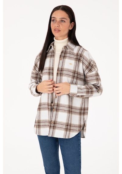 U.s. Polo Assn. Kadın Haki Gömlek Desenli 50316698-vr027 Hakı