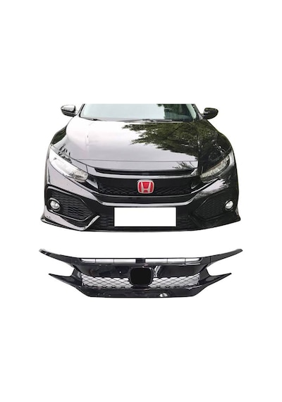 Honda Civic Fc5 Typer Ön Panjur ve Far Kaşları Siyah