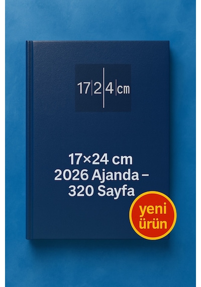 Cilt Bezli Lacivert Ajanda 17 24 Cm 320 Sayfa, Günlük Planlayıcı, Ofis & Okul Kullanımı Lacivert