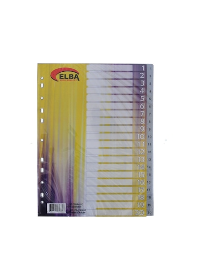 Bafix Seperatör 1-20 Rakamlı Plastik  A4
