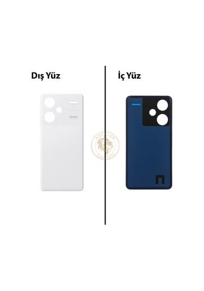 Xiaomi Redmi Note 13 Pro Plus 5g - Lenssiz Ay Işığı Beyazı Arka Pil Kapağı Batarya Kapağı Back Cover Çok Renkli