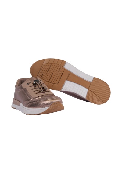 Napa Shoes Hakiki Deri Hızlı Bağcıklı Ortopedik Taban Spor Ayakkabı Napa-383 Bronz