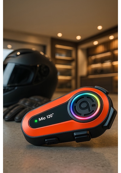 Mioji Mio 120 2x RGB 1000 MAh IPX6 Kask Intercom Motosiklet Bluetooth Kulaklık