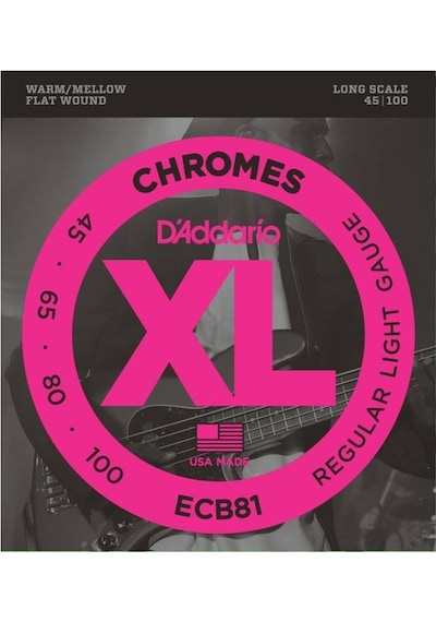 D'addario Ecb81 Chromes Bas Gitar Teli 45-100