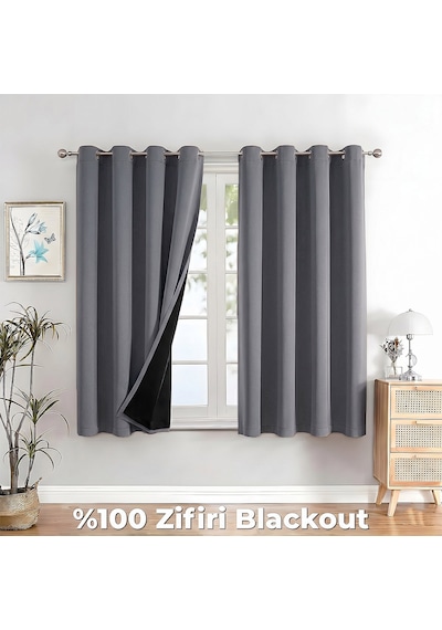 100% Zifiri Blackout Kuşgözü Dikim Tek Kanat Füme