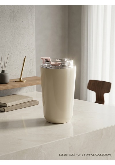 50's Style Wall Mug Termos Bardak 360ml Krem