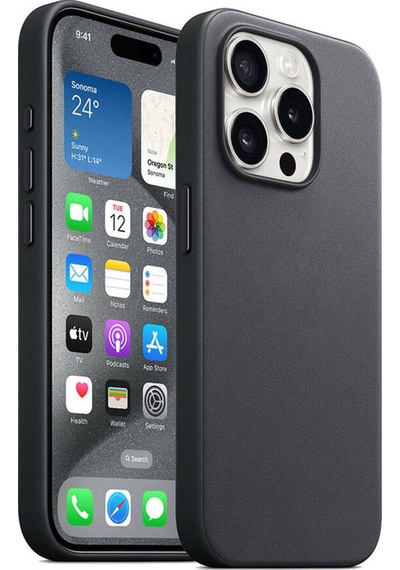 Apple iPhone 15 Pro Max Uyumlu Zore Magsafe Şarj Özellikli Mikro Fiber Optimal Kılıf-siyah