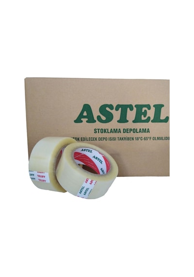 Astel Koli Bandı Şeffaf 45mm X 40 Mt Astel Koli Bandı Şeffaf 45mm X 40 Mt