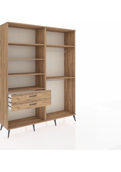 Hyperion Gardrop 6 Raflı 2 Çekmeceli 2 Askılı 176x44x221 Çam-çam Çam Hyperion Gardrop 6 Raflı 2 Çekmeceli 2 Askılı 176x44x221 Çam-çam Çam