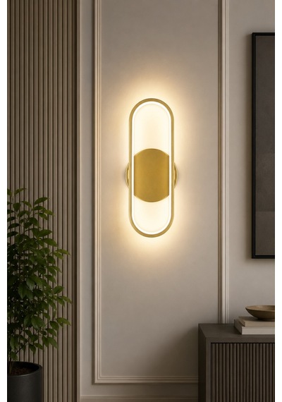 Zzez Aplik Modern Tasarım Eskitme Renk - Gün Işığı Ledli Banyo - Mutfak - Salon Led Duvar Aplik