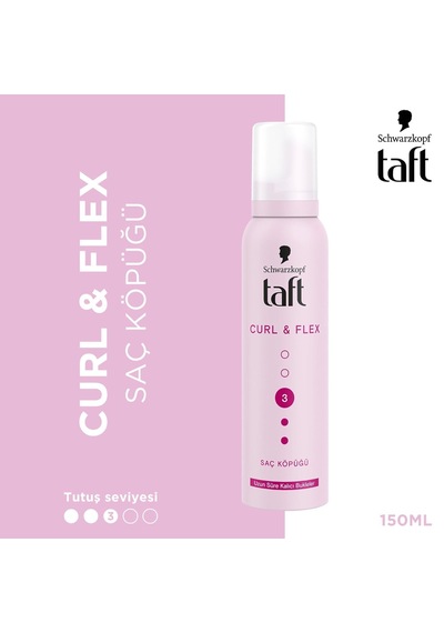 Taft Curl & Flex Saç Köpüğü 150 Ml Sku: Smg8690010392800