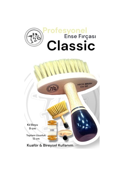 126 Klasik Ense Temizleme Fırçası & Kıl Temizleme Fırçası Neck Brush