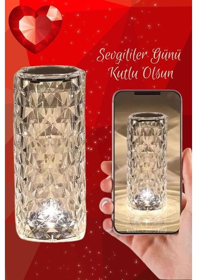 Sevgililer Gününe Özel Romantik Kristal Gece Lambası Sevgiliye Hediye Çok Renkli 37811504