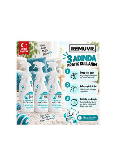 Enzimli İdrar Lekesi Ve Koku Giderici Sprey 750 Ml X 6 Adet 4,5 Litre Ekonomik Paket