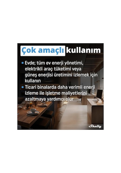Shelly Pro 3em 3ct 63 Dın Ray Akıllı 3 Faz Enerji Ölçer