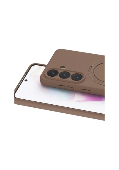 Samsung Uyumlu Galaxy S26 Plus Uyumlu Regal Magsafe Standlı Kapak - Çöl Titanyum