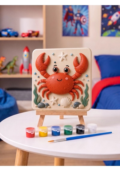 15x15 Sevimli Yengeç Taş Boyama Seti Çocuk Ve Yetişkin Hobi Kiti