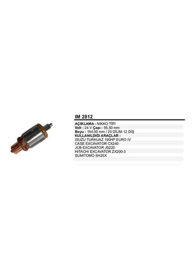 24v Marş Kollektörü Nıkko Tipi 12 Diş 5 Kw N11.3170