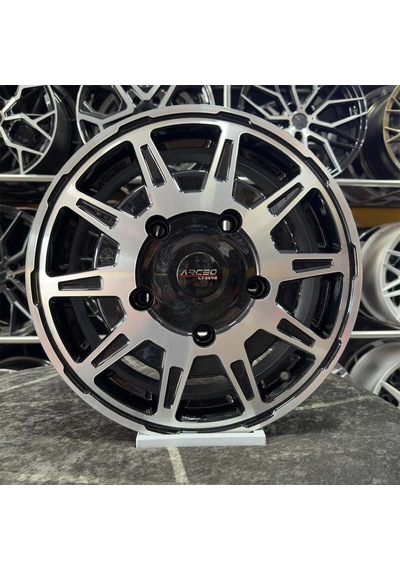 16" İnç 5x160 Arceo Lt Transit Custom Uyumlu Siyah Elmas Kesim