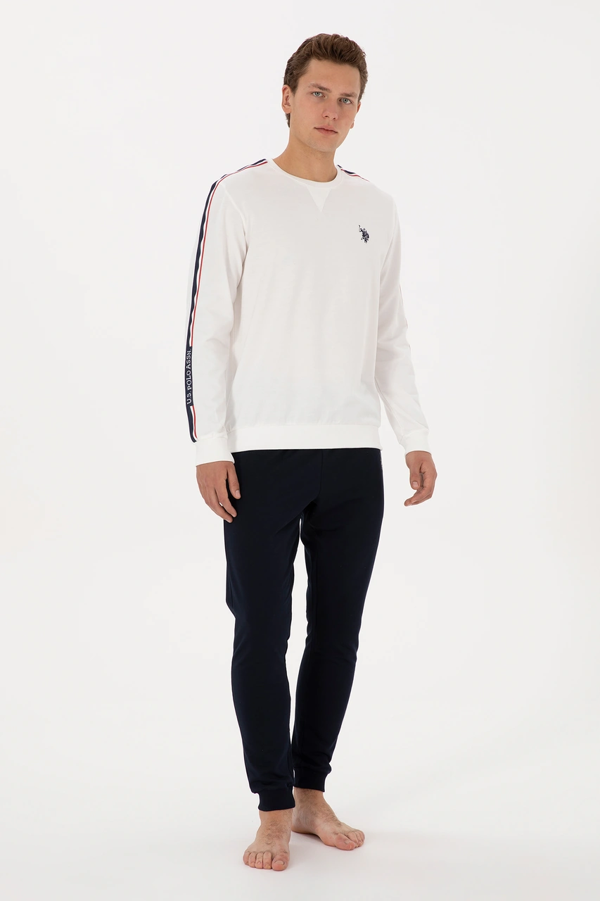 U.s. Polo Assn. Erkek Beyaz Pijama Takım 50318596-vr013 Beyaz