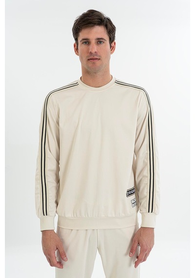 Maraton Comfort Erkek Bisiklet Yaka Taş- Sweatshirt Taş-