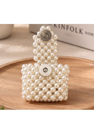 Lady Miossa Boncuklu Airpods Kılıfı Krem