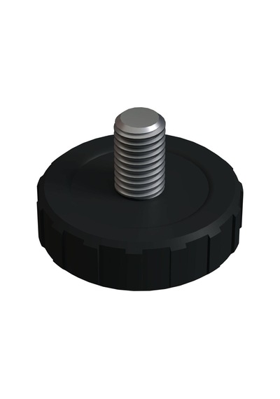 Çap 33 Mm Sıkma Baza Ayar Vidası Yükseltme Ayağı Tırtıllı M8 X 12 Mm 5 Adet Siyah 5'li Tr Adem Koç Renkli