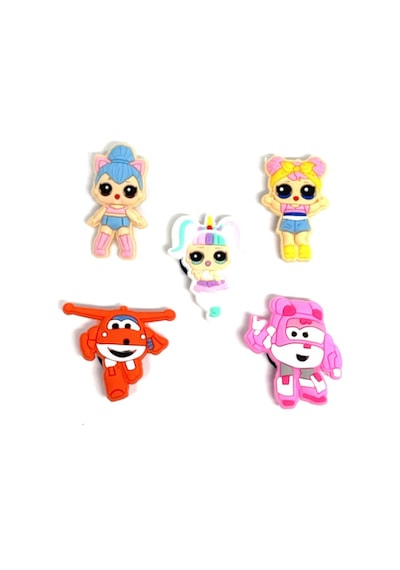 Crocs Terlik Süsü & Renkli Aksesuar 5'Li Paket Jibbitz (481236977)-Standart Çok Renkli