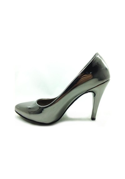 Çarıkçım Stiletto Kadın Ayakkabı Platin-Ayna 61 700